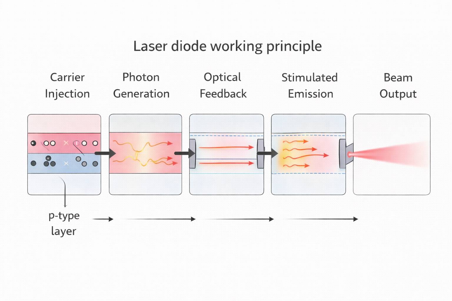Figure 3. How a Laser Diode Works