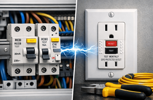 RCD vs GFCI selitetty: Erot, sovellukset ja valintaopas