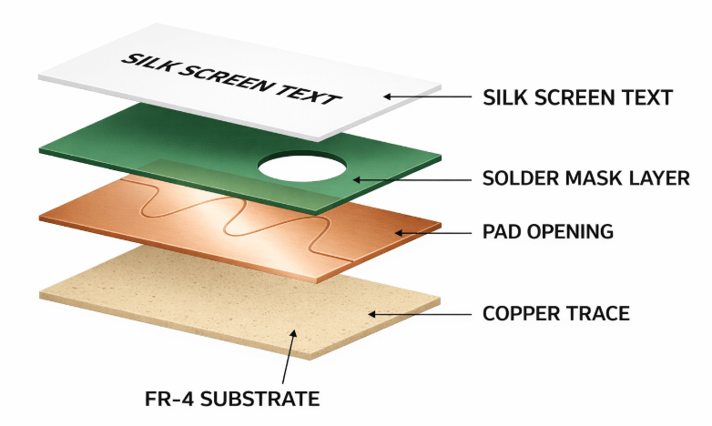 Figure 2. Solder Mask in the PCB Stackup 