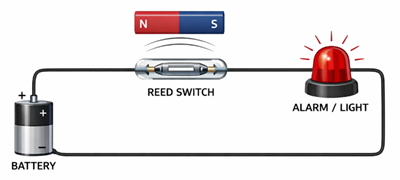 Figure 7. Magnetic Reed Switch Circuit Diagram