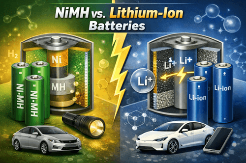 Figure 1. NiMH vs. Lithium-Ion Batteries