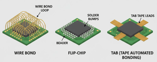 Figure 5. Die-to-Substrate Interconnect Methods