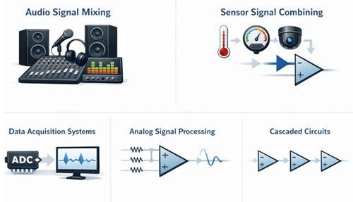 Figure 4. Applications of Non-Inverting Summing Amplifier